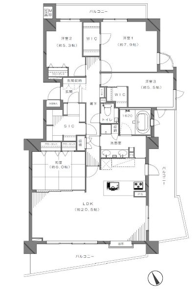 アイムふじみ野西三番館 間取図・土地図