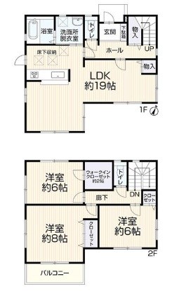 草加市青柳８丁目 間取図・土地図