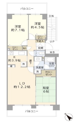 北鴻巣パーク・ホームズ壱番館 間取図・土地図