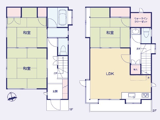 所沢市若狭3丁目 間取図・土地図