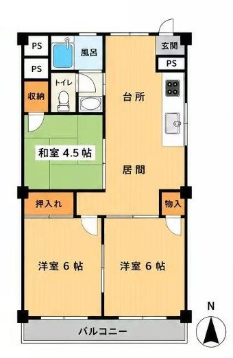 西川口ニューハイツ 間取図・土地図