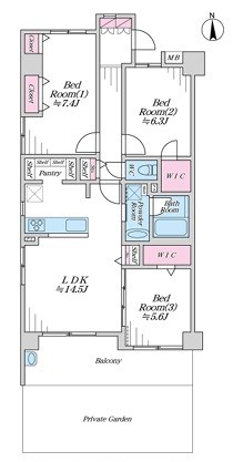 ルネサンス東川口プレリア 間取図・土地図