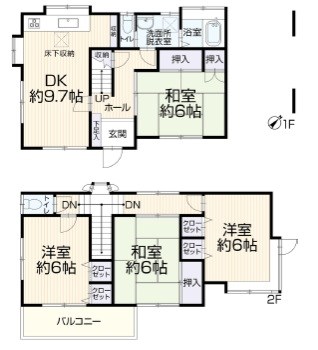 越谷市大沢 間取図・土地図