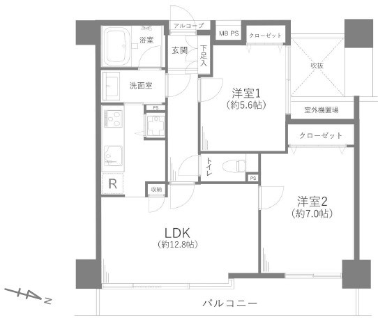 コート浦和常盤 間取図・土地図