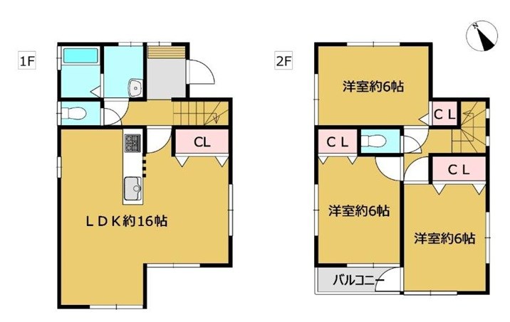 川越市南大塚六丁目 間取図・土地図