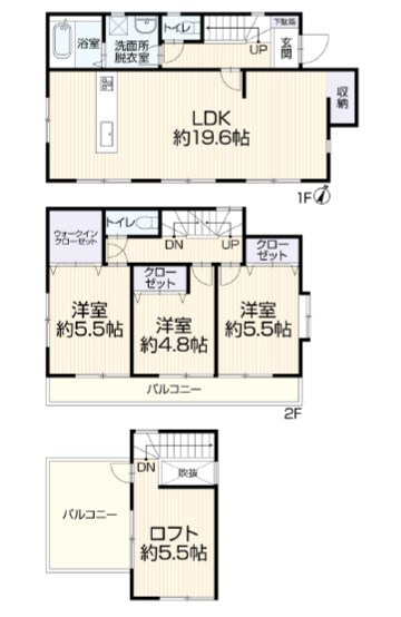 所沢市大字荒幡 間取図・土地図