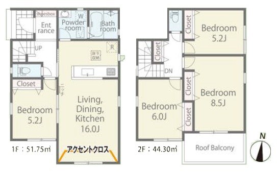 桜区大久保領家01期　1号棟 間取図・土地図