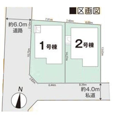 桜区大久保領家01期　1号棟 全体区画図
