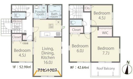 桜区大久保領家01期　2号棟 間取図・土地図
