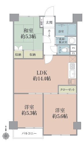 南浦和ハイツ 間取図・土地図