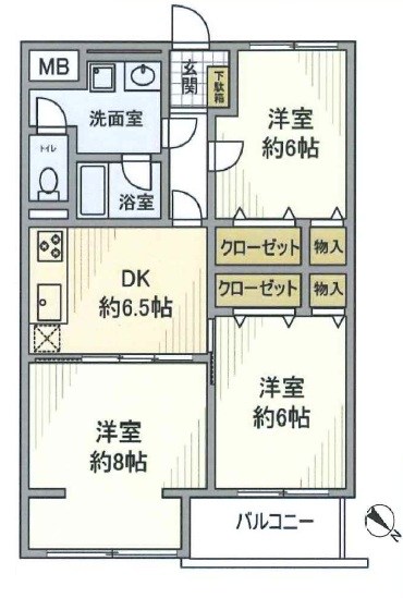 上尾サンハイツ 間取図・土地図