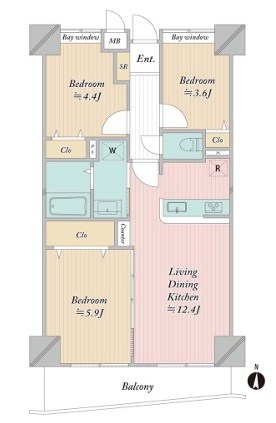 ヴィーヴル草加旭町 間取図・土地図