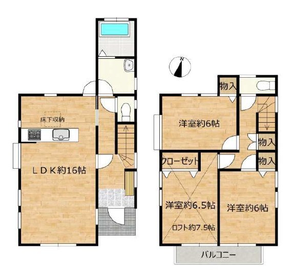 所沢市上山口 間取図・土地図