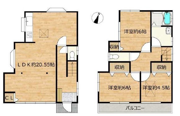 所沢市下安松 間取図・土地図