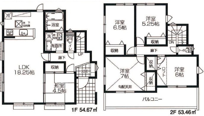 所沢市下安松 間取図・土地図