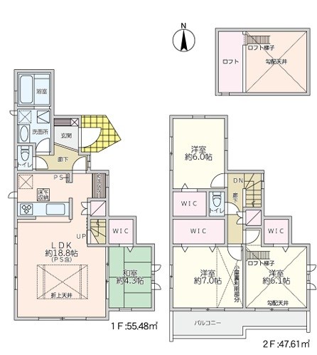 草加市青柳６丁目 間取図・土地図