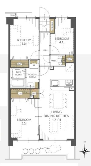 朝日マンション川越 間取図・土地図