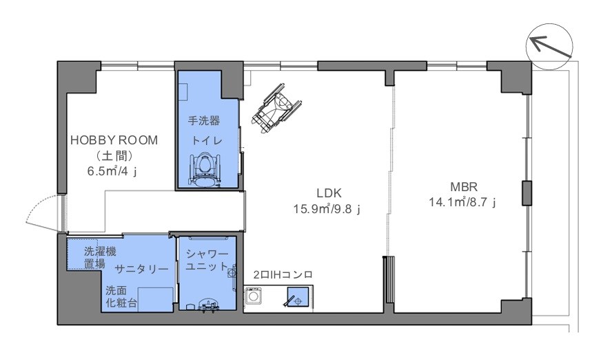 南台マンション 間取図・土地図