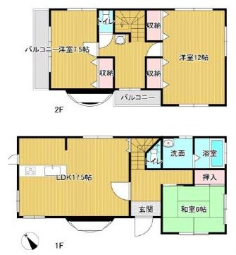 越谷市七左町５丁目 間取図・土地図