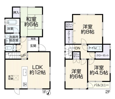 春日部市小渕 間取図・土地図