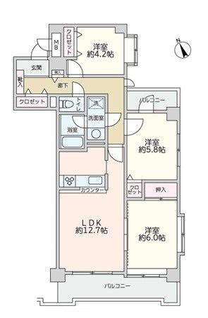 浦和上大久保ガーデンハウス 間取図・土地図