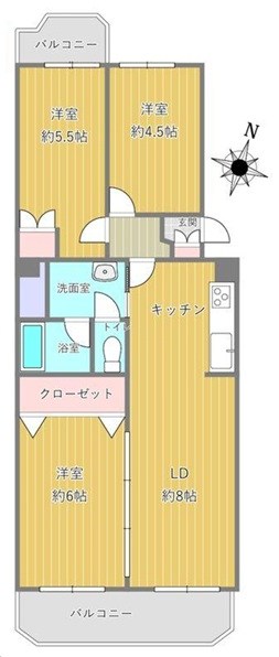 ハイマート南大塚 間取図・土地図