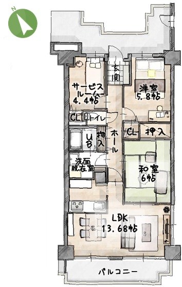コスモ鶴瀬ステーションスクエア 間取図・土地図