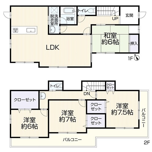 川越市古谷本郷 間取図・土地図