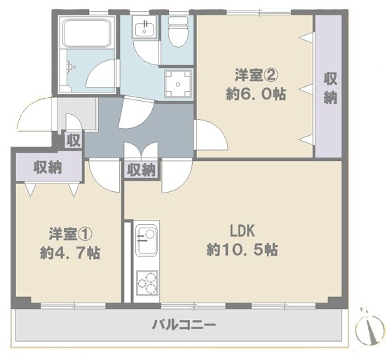 新栄町住宅３街区１６号棟 間取図・土地図