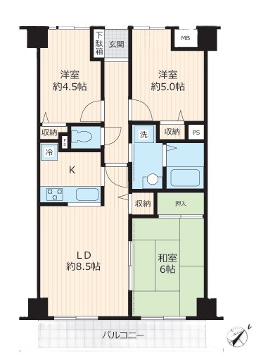 ベアドール壱番館 間取図・土地図