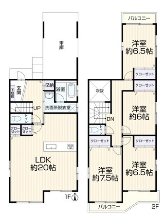 川口市安行出羽５丁目 間取図・土地図