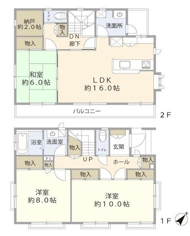 川越市四都野台 間取図・土地図