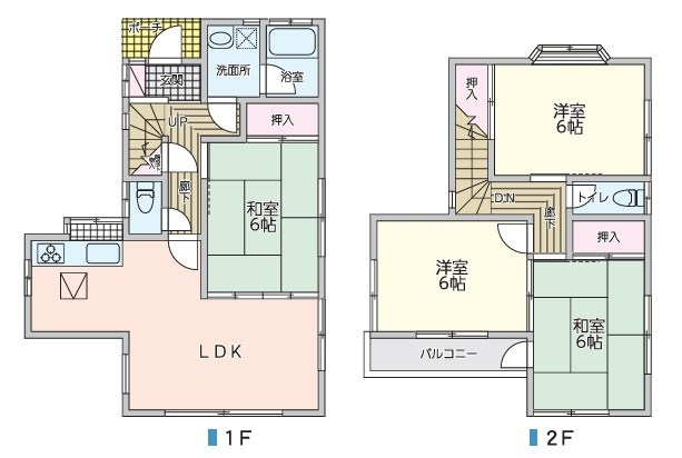 越谷市神明町２丁目 間取図・土地図