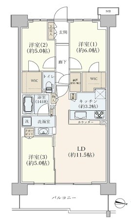 シティテラス越谷レイクタウン 間取図・土地図