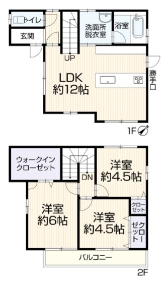 越谷市南荻島 間取図・土地図