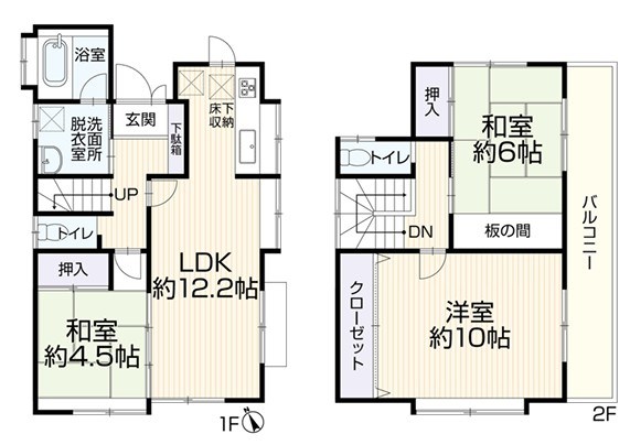 富士見市東みずほ台4丁目 間取図・土地図