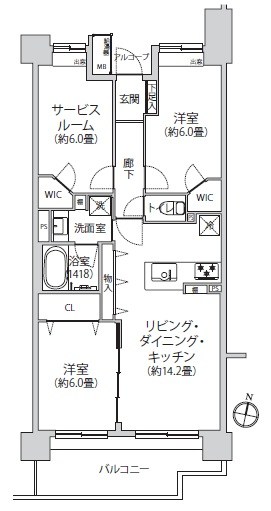 コスモ武蔵浦和ロイヤルフォルム 間取図・土地図