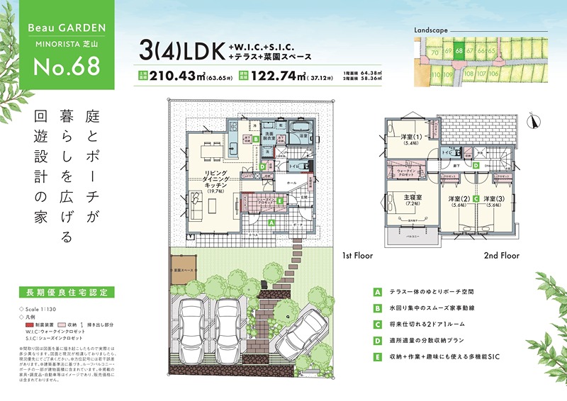 ビューガーデン　MINORISTA芝山 間取図・土地図