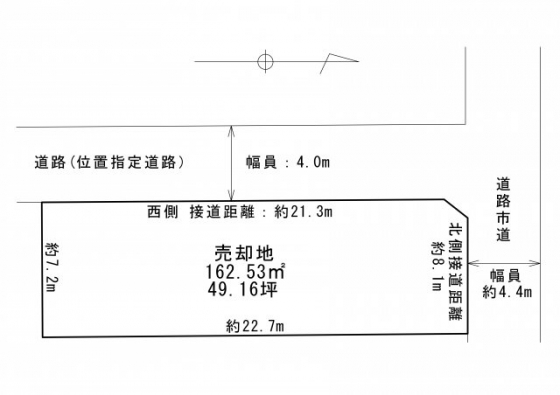 豊岡市高屋の土地 間取図・土地図