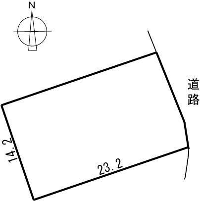 豊岡市戸牧の土地 間取図・土地図