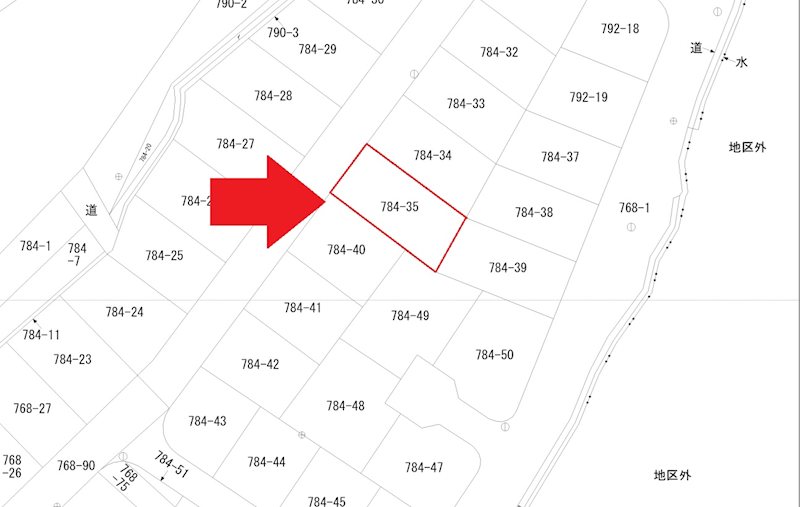 朝来市和田山町寺内の土地（31号） 間取図・土地図