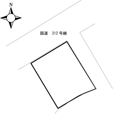 朝来市石田の土地 間取図・土地図