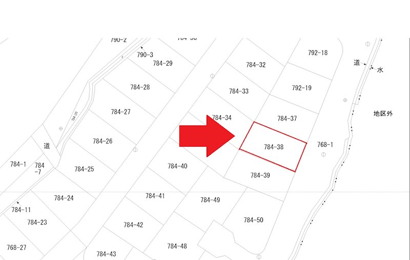 朝来市和田山町寺内の土地（35号） 間取図・土地図