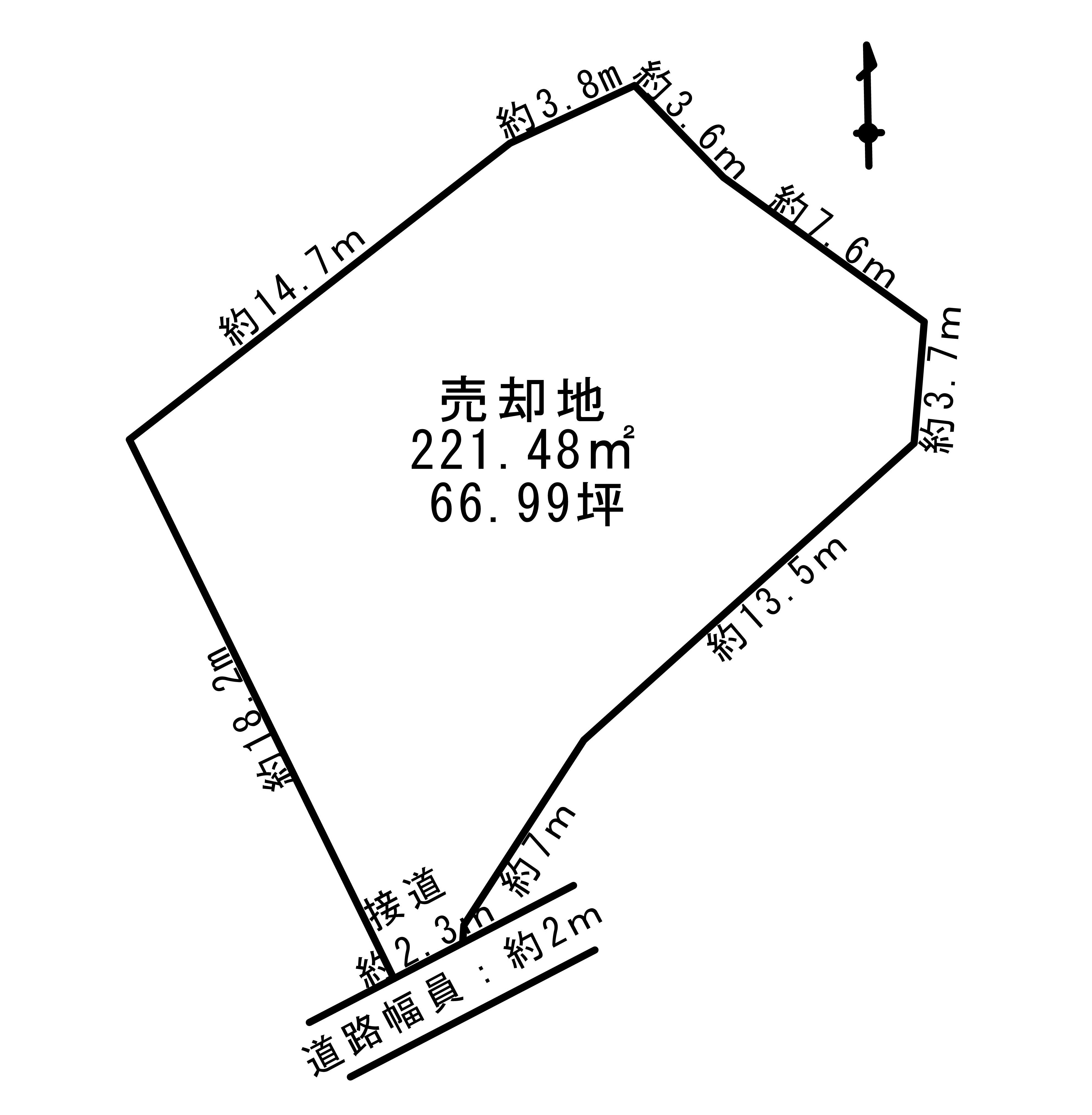 豊岡市戸牧の土地 間取図・土地図
