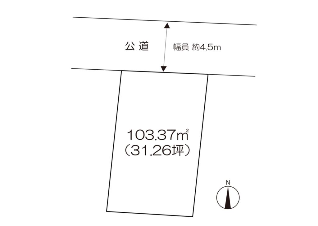 住宅用地　(東与賀町田中) 間取図・土地図